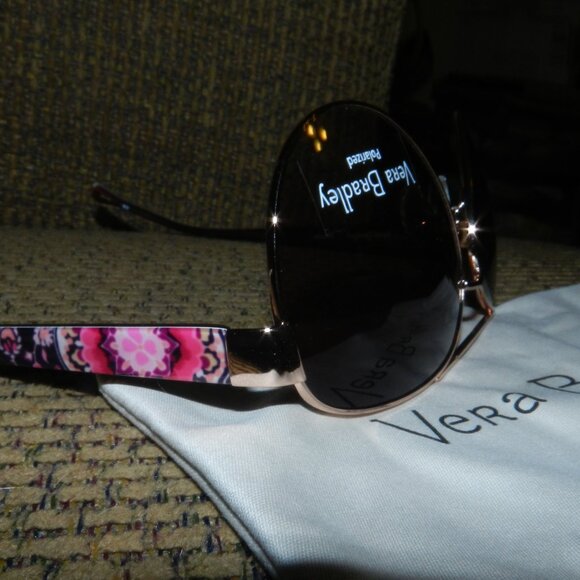 Vera Bradley Aya Polarized Aviator Sunglasses & Logo Dust bag💥🆕NWT! - Picture 6 of 15